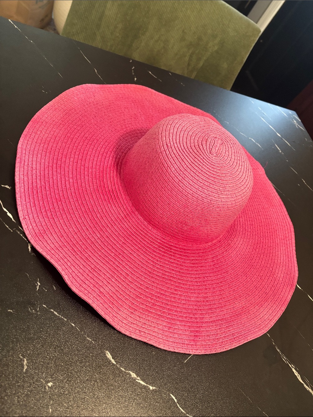 Source Unknown Wide-Brim Beach Hat - Hot Pink